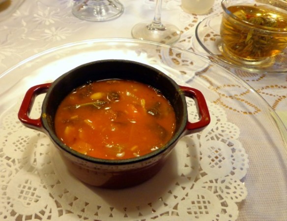 Ribollita (Tuscan bread and vegetable soup by Lady S. from the Barefoot Contessa)